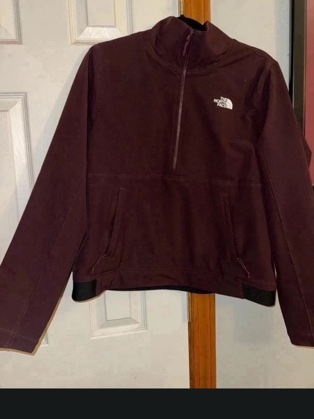 The North Face Women's Deep Burgundy Half-Zip Bomber Pullover